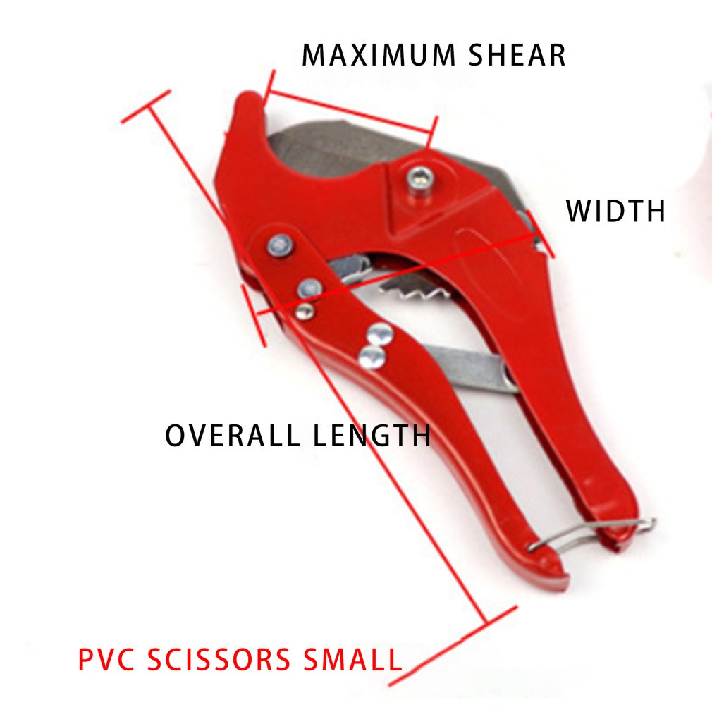 Pvc Aluminium Plastic Pijp Water Tube Tubing Hose Cutter Schaar Mes Gesneden Ratel Sanitair Tool Hand Tool Red