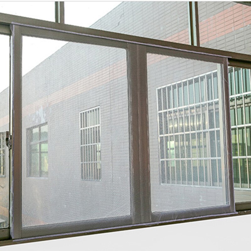 Vinduesnet 150 x 130cm selvklæbende dørskærmsgardin beskytter mesh-skærm anti-myg usynlig enkel til køkkenvinduesnet