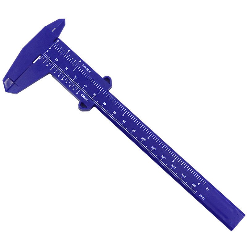 Calibradores Vernier de 0-150mm, regla de plástico de escala de doble regla para medición de joyería, herramientas de medición para estudiantes escolares, herramienta de mano: Rojo