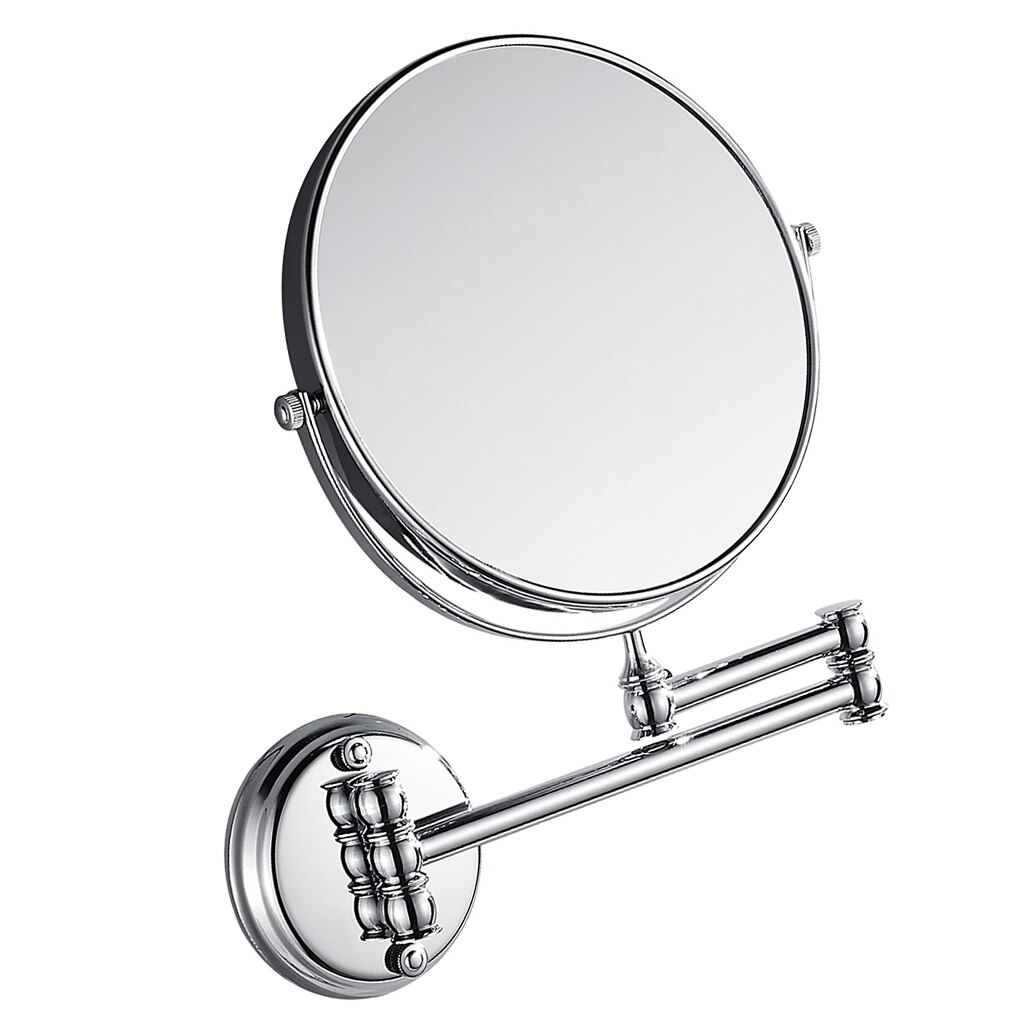 Bath Mirror Cosmetic Mirror Bathroom Wall Mounted Magnifying European Dual Side Arm Extend 2-Face Adjustable Makeup Mirror