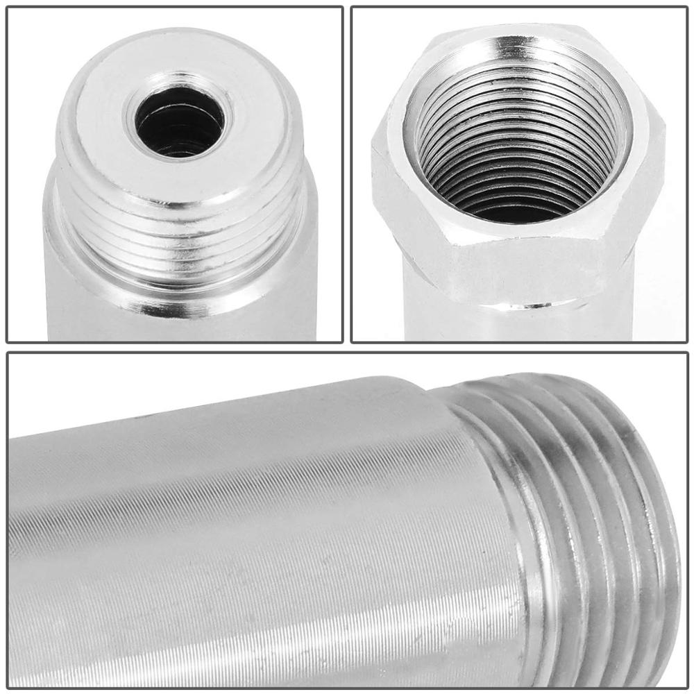 Edelstahl M18 x 1,5mm Gerade O2 Sensor Spacer Adapter Isolator Extender 1-3/8 "Universal (Pack von 2)