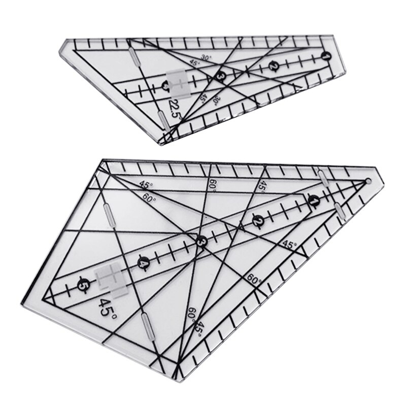 Kompaktowe pikowanie linijki i szablony 22 szablony pikowania 5 ° i 45 ° kreatywne M0XC