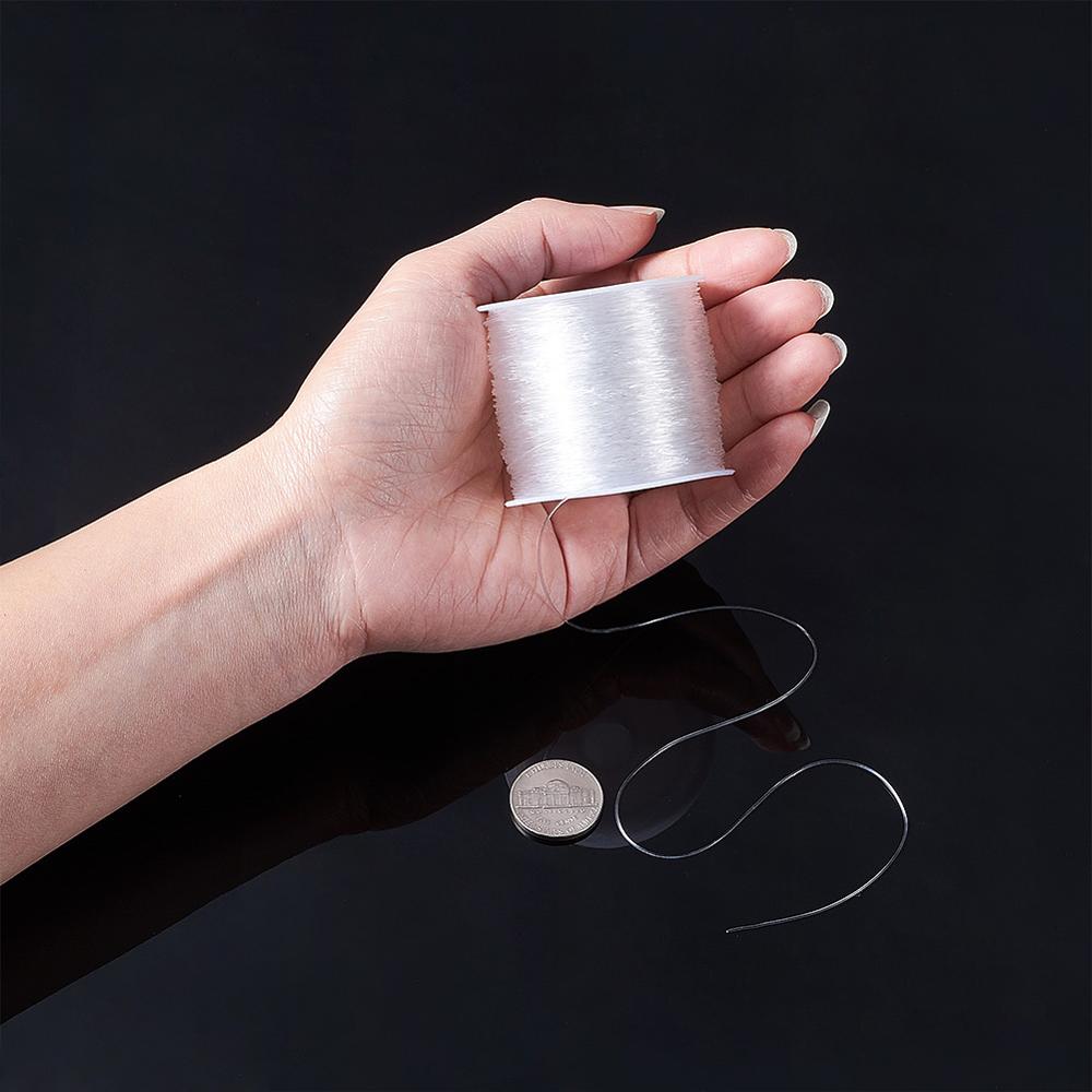 Clear crystal elastic thread 0.5mm 0.6mm 0.7mm 0.8mm jóias beading cordões para o estiramento pulseira fazendo diy joias descobertas