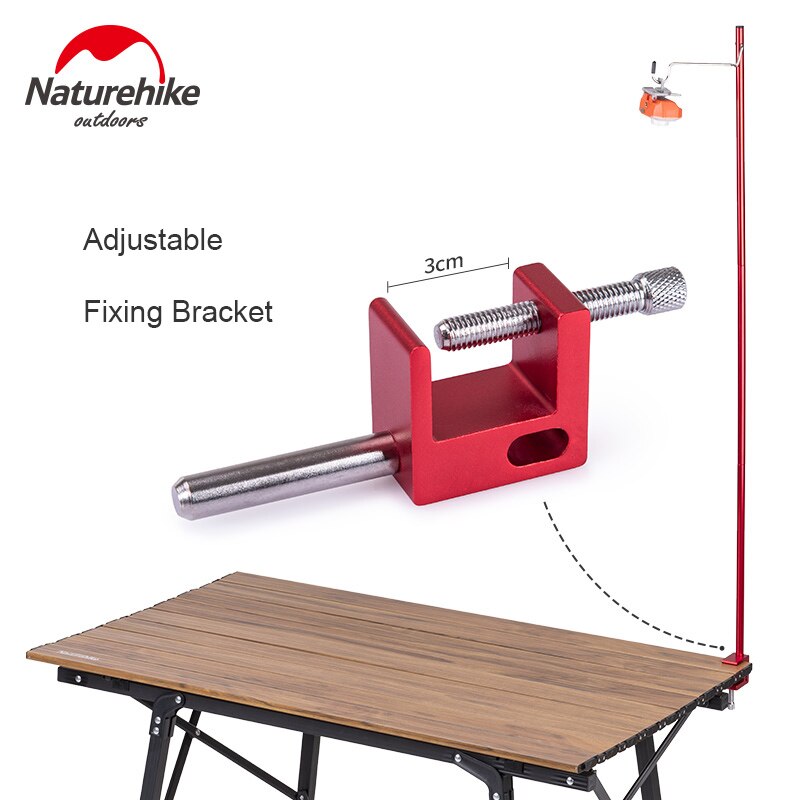 Naturehike Ultralight Small Light Pole Portable Aluminum Alloy Folding Small Lamp Pole Camping Tools Travel Camping Pole