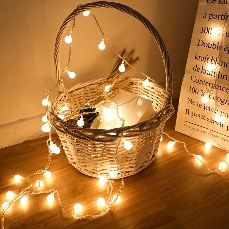 10M Usb/Batterij Power Ball Led String Lights Slinger Verlichting Buitenlamp Bruiloft Tuin Sprookjesachtige Verlichting Kerst Decoratie