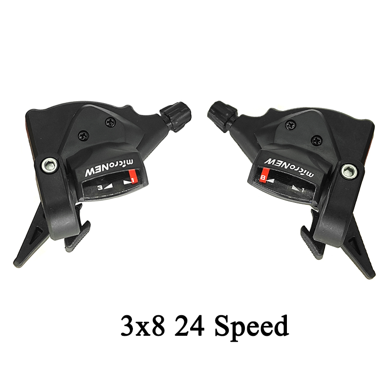 MicroNEW – ensemble de vitesses pour dérailleurs, 3x8, 24 vitesses, 8 S, levier avant, dérailleur, 8 vitesses, Compatible avec Shimano Sram: 3x8 24 Speed