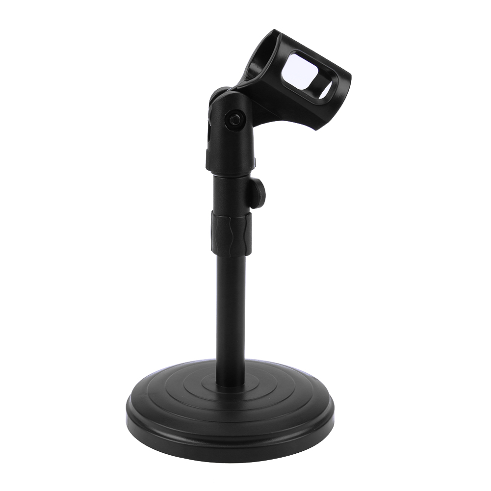 Bureau pliable trépied micro support Angle réglable pliable dessus de Table Microphone montage support support support plastique noir