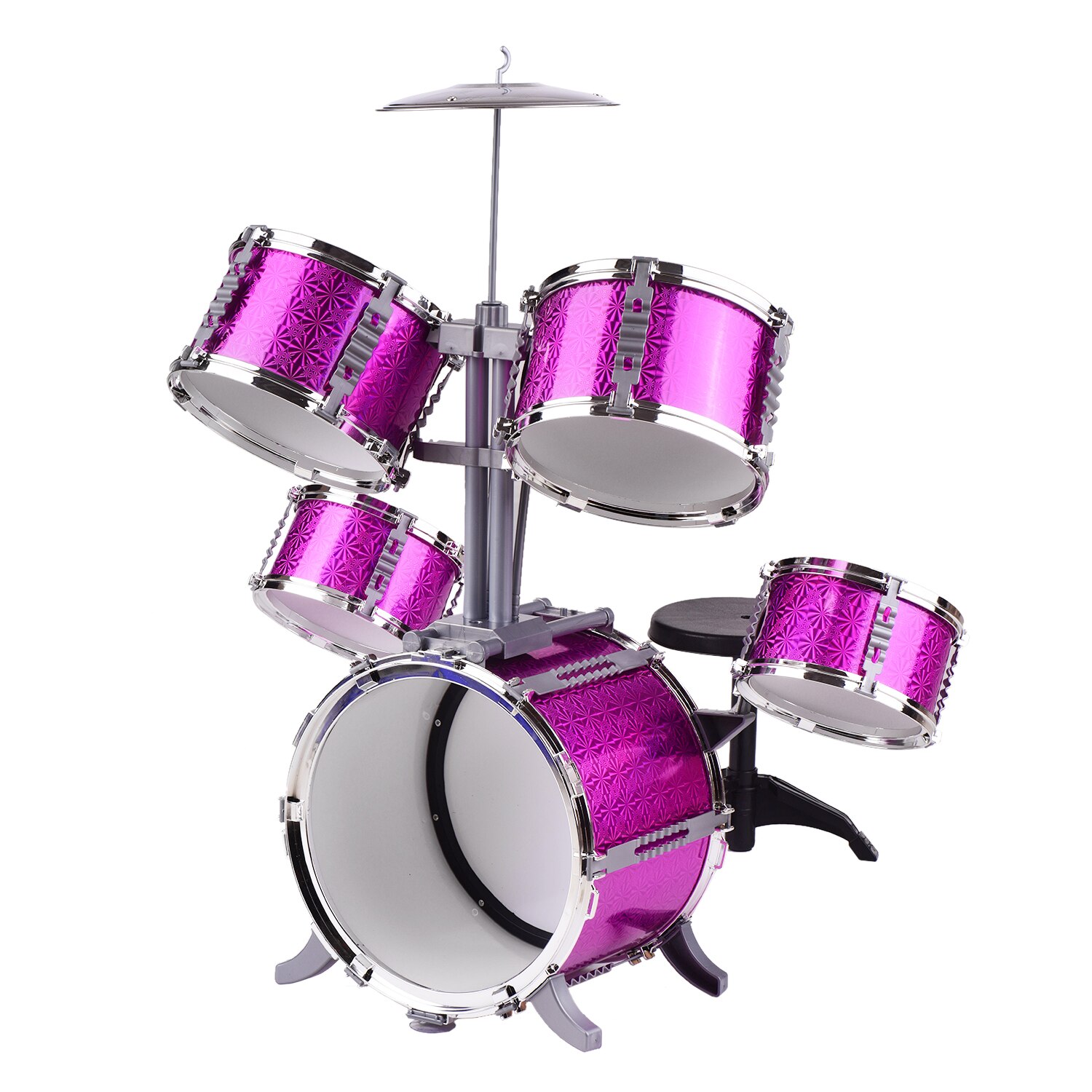 Kinderen Kids Jazz Drum Set Kit Muziekinstrument Educatief Speelgoed 5 Drums En Een Symbal Slaginstrument