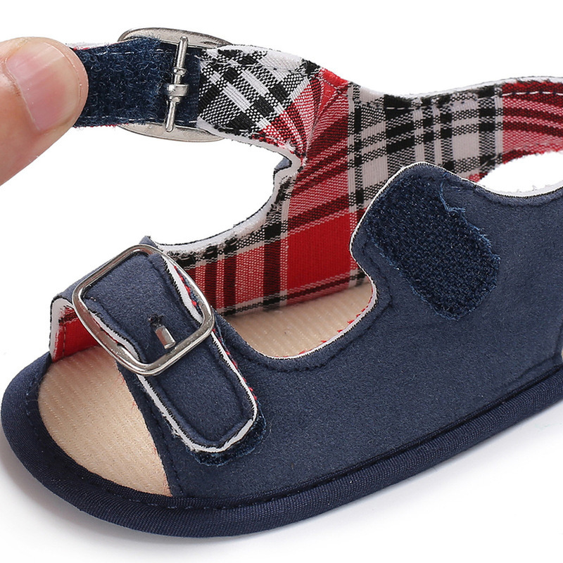 Baby Baby Schoenen Meisje Jongen Sandalen Pu Gesp Katoen Zachte Anti-Slip Zool Toevallige Peuter Crib Schoenen Kleine meisje Sandalen