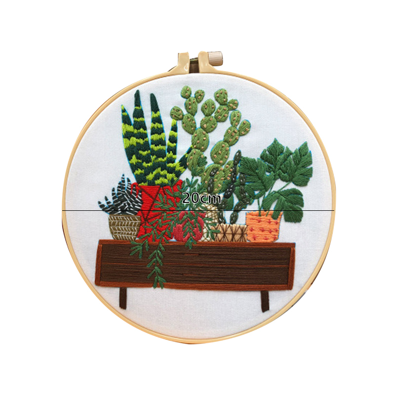 Plants Series 3D Embroidery Material Package DIY Embroidery Kit Cross Stitch Tool Primary Novice Bordados Hanging Painting Decor