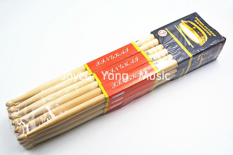 Niko 3 Pairs of Maple Wood Round Tip Drum Sticks 5B Drumsticks