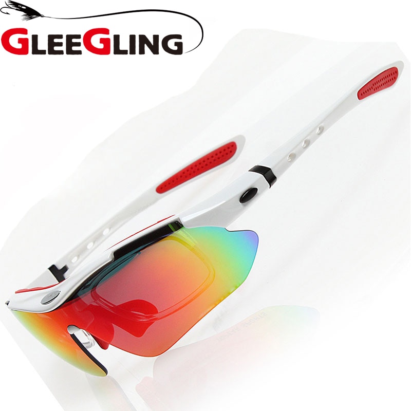 GLEEGLING 9400 1Set 5 Lens Man Vissen Gepolariseerde Zonnebril Lunette Polarisantes Homme UV400 Zonnebril Over Bril Gepolariseerde