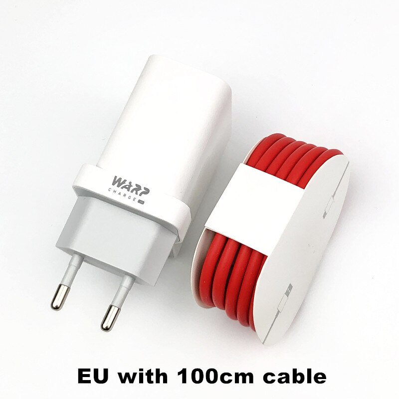 Original OnePlus 7 T Pro Warp Ladegerät 5V 6A EU/UNS Wand Dash 30 Lade adapter schnelle usb c kabel Für Oneplus 7 T 8 8T Pro 6T 6 5T 5: EU with 100cm cable