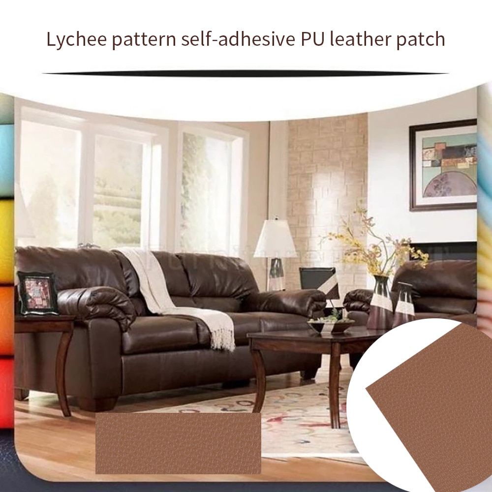 Selbstklebende Faux Synthetische Leder Flecken 10*20cm Mehrfarbig PU Sofa See Reparatur Auto Aufkleber Für Tische Bett dekoration