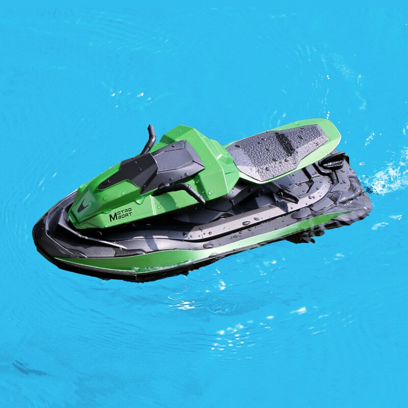 Barco RC 2,4G, barco a Motor eléctrico para niños, juguete de esquí acuático de verano, tiempo de LARGA RESISTENCIA Health99