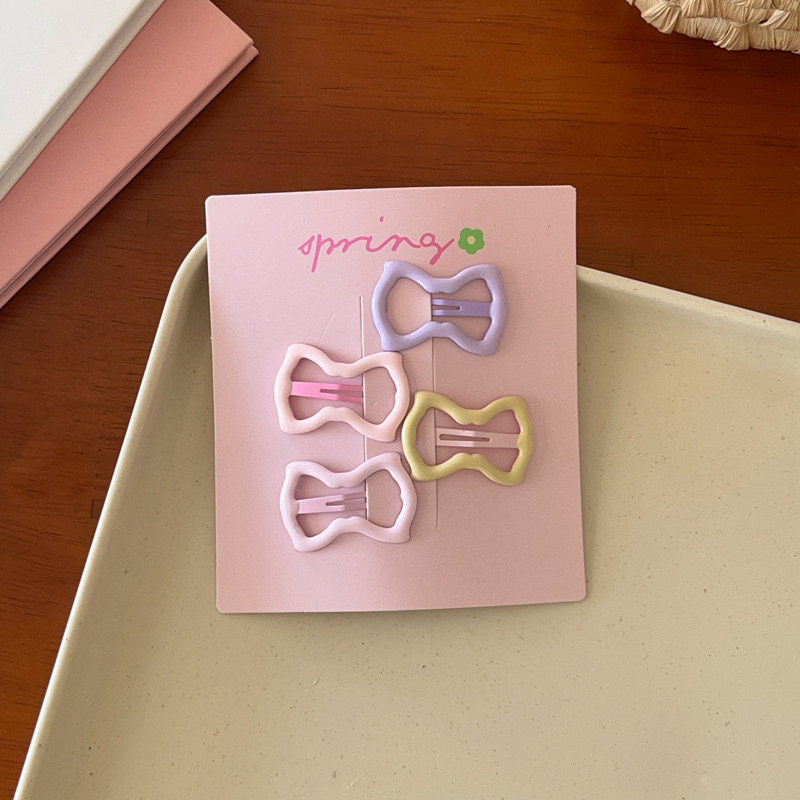 Pinces à cheveux arc-en-ciel mignonnes pour filles, fleur de dessin animé, épingle à cheveux étoile, pince à frange latérale, beaux accessoires pour cheveux, , 5 pièces: Or