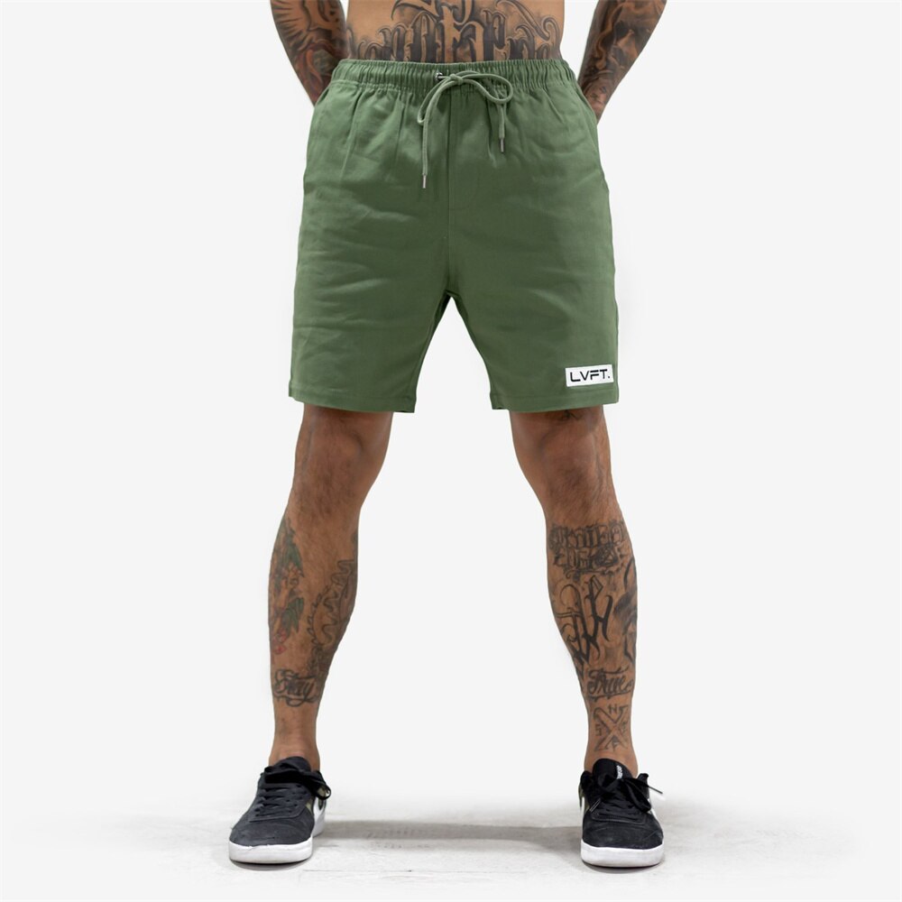 Short avec cordon de serrage pour homme, survêtement décontracté, grande taille, pour entraînement, Gym, musculation, Fitness, été: light green / M