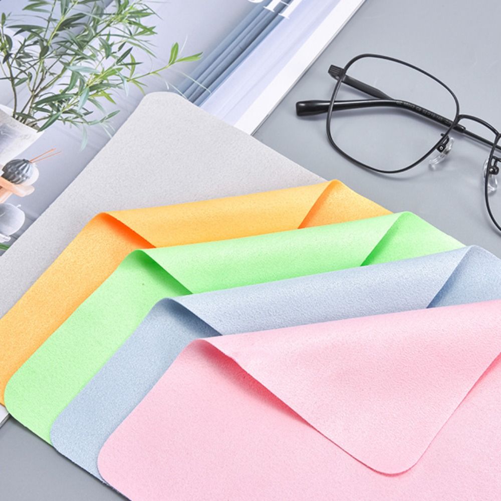 Soft Suede Glasses Cloth Solid Color Glasses Clean Glasses Cleaner Lens Phone Screen Microfiber Cleaning Wipes Camera