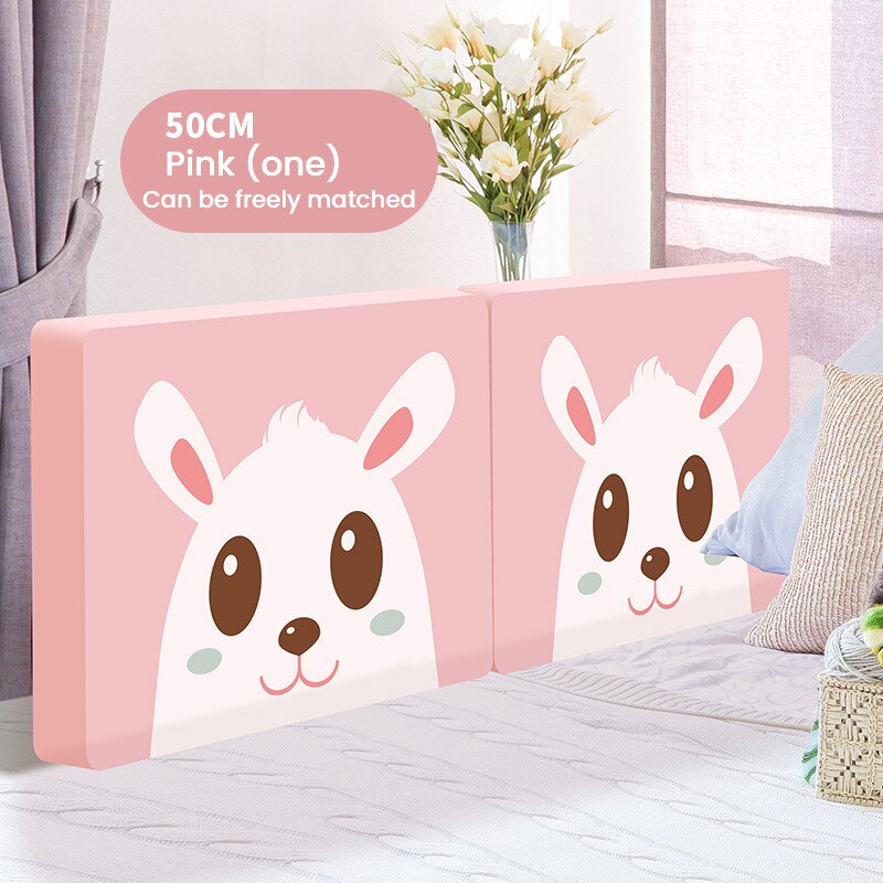 Baby Stiksels Gestoffeerde Bed Hek Kinderen Bed Omtrek Bed Vangrail Baffle Anti-Val Anti-Collision Vermijden Botsing: Pink-50cm