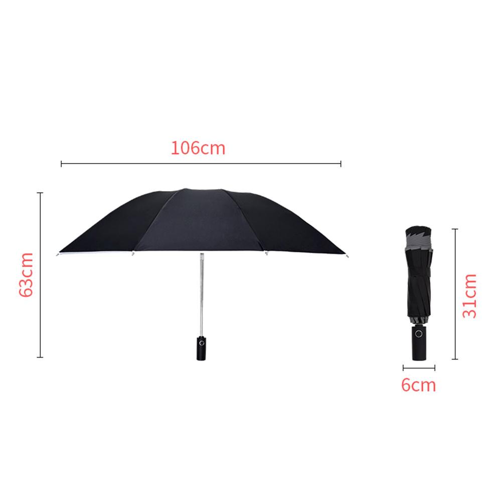Inverted Folding Umbrella Super Windproof Anti-UV Automatic Folding Night Reflective Strip Auto Reverse For Men And Women