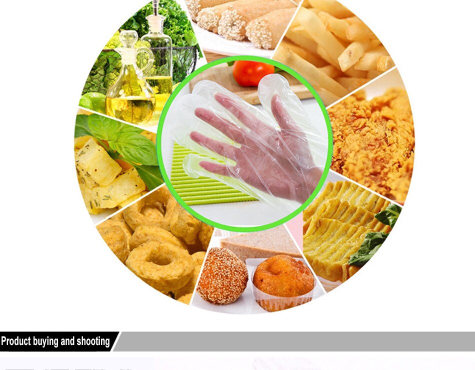 100 stuks wegwerphandschoenen, transparante beschermende handschoenen voor de horeca en schoonmaak