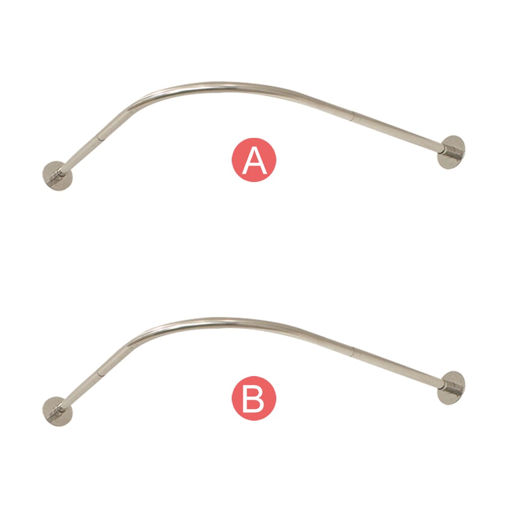 Uitschuifbare Hoek Douchegordijn Staaf Pole Sliver Rvs Rail Rod Bar Bad Deur Hardware Zware Geladen Met Lijm