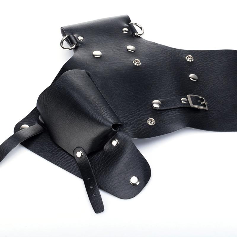 Cartuchera para guardar tijeras de peluquero de cuero PU, funda cartuchera para peluquero o salón, bolsa de peluquería, herramientas de estilismo con correa