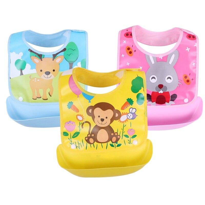 Afneembare Slabbers Waterdichte Baby Peuter Kids Schorten Bib Baby Speeksel Handdoeken Leuke Baby Cartoon Feeding Bib