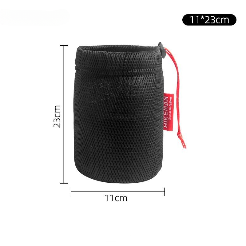 draussen Camping Topf Aufbewahrung tasche tragbare Picknick Kochgeschirr Aufbewahrung tasche Sandwich Gittergewebe Kordel zug Tasche draussen Herde Zubehör: verrotten