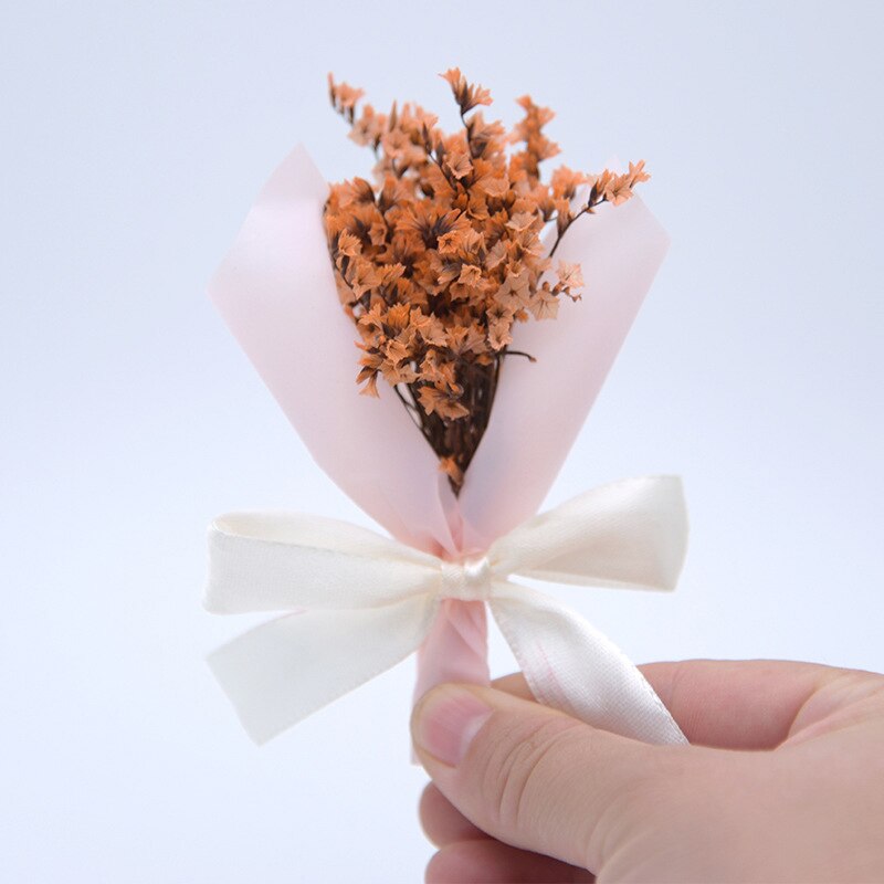 Tørr blomst mini bukett kunstig krystallgress til valentinsdag juledekor gjør jenter fotografering rekvisitt koreansk: B -7