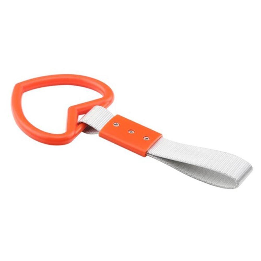 Nylonrem bil dragring handtag rem charm runt jdm styling tunnelbana drift tåg handtag bussrem charm leksaksbil ring tsurik  h2 b 4: Orange
