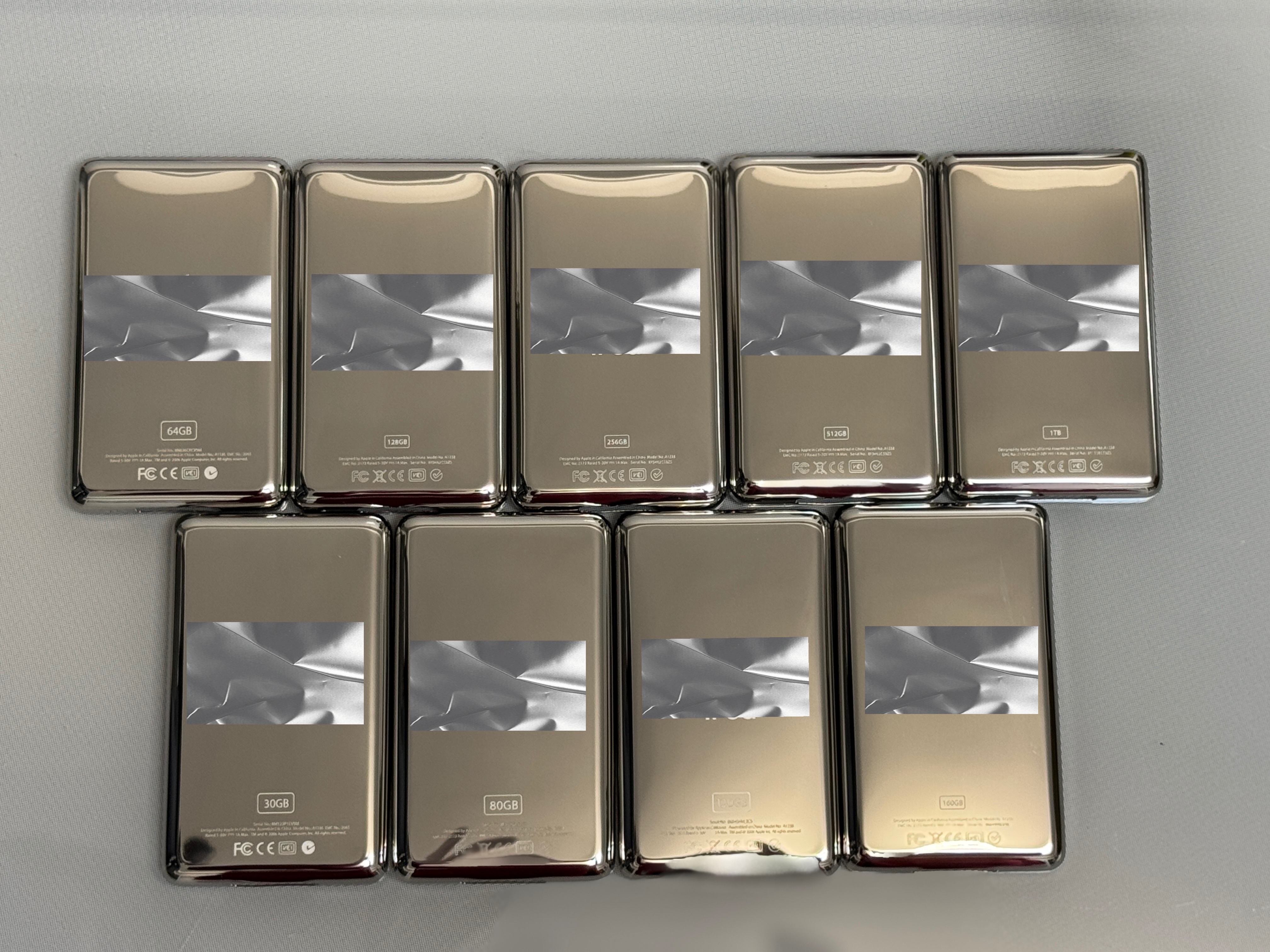 Silver Back Cover Rear Case Thin For Ipod Classic 6th 80G 6.5th 120G 7th 160G A1238 Back Cover Viode 5th 30G A1136