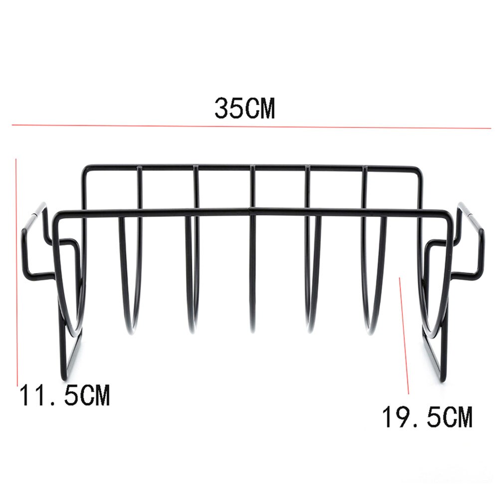 Bärbart värmebeständigt värmebeständigt utomhus camping grill grill grill ribben korg rack