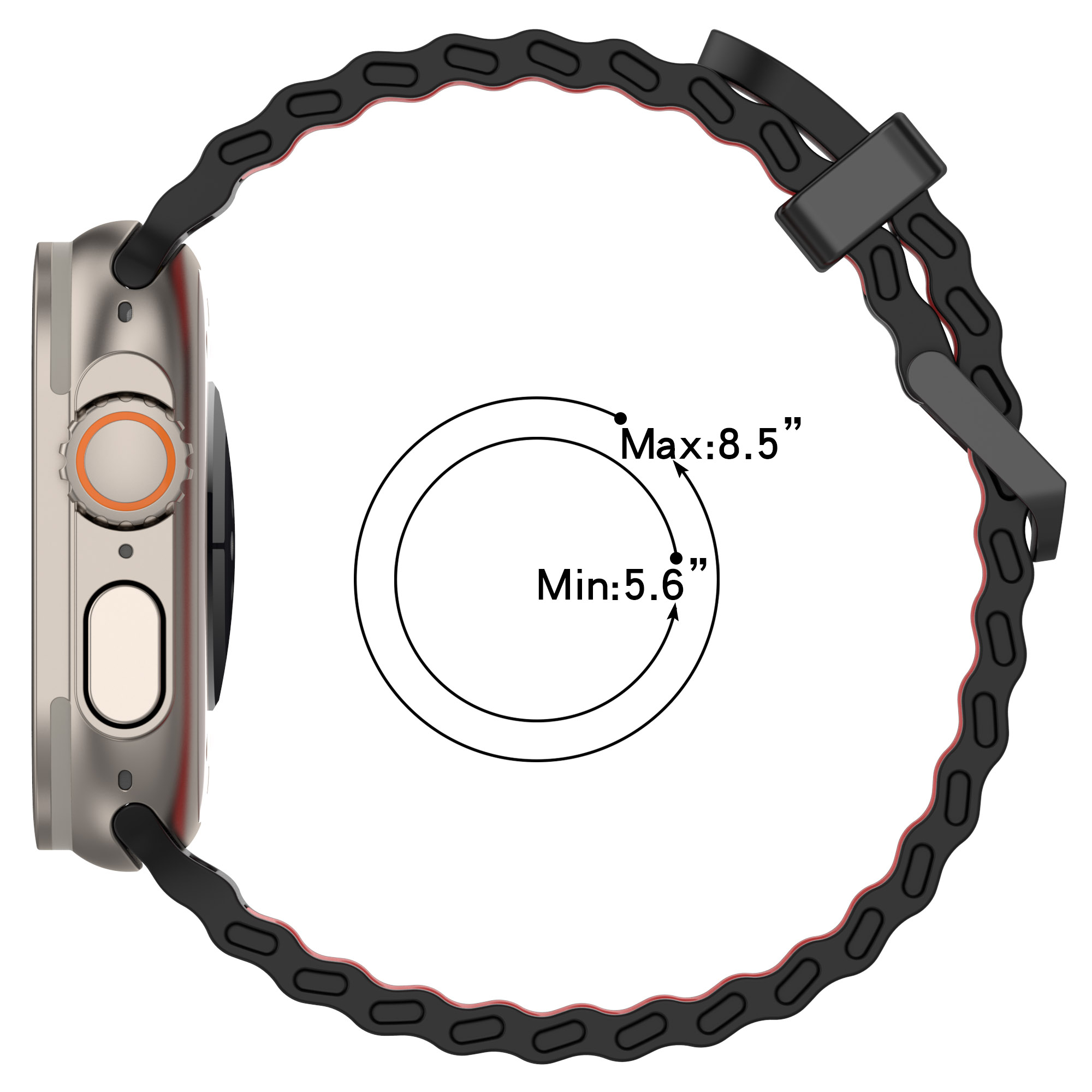 Pulseira esportiva de silicone oceano para apple watch ultra 2 49mm série 10 9 8 7 6 5 4 3 se 46mm 45mm 44mm 42mm pulseira de dois tons