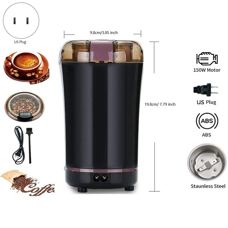 Elektrische Koffieboon Grinder Blade, Spice & Moer Molen Draagbare Persoonlijke Koffieboon Grinder Keuken Grinder