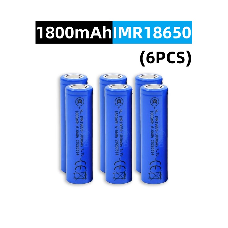 18650 Battery 3.7V 1800mAh Li-ion Rechargeable Battery is suitable for toys, flashlights, tool batteries, etc.: Pink