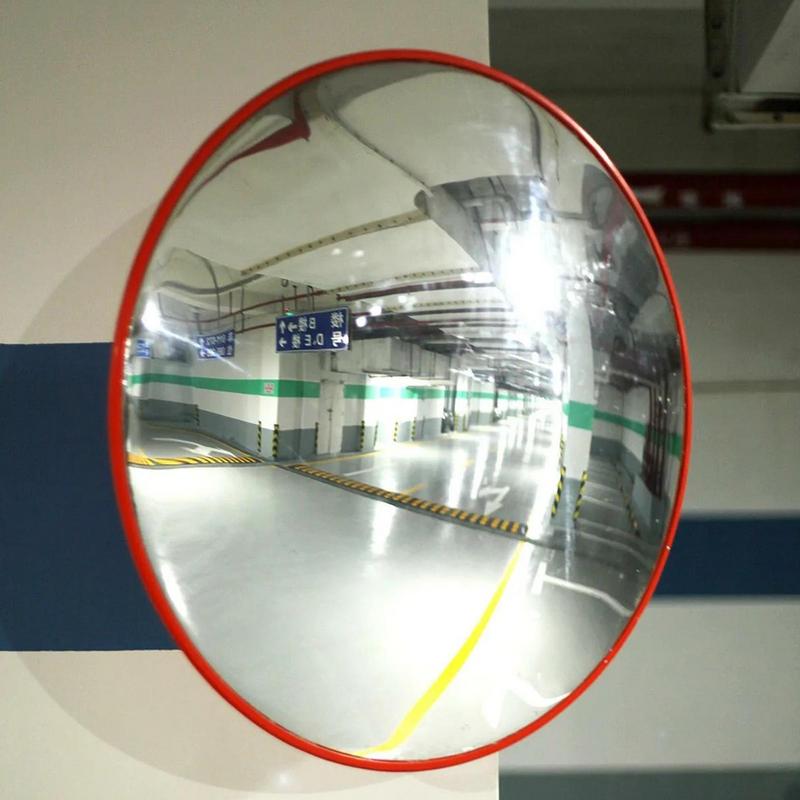 Espejo convexo de gran angular para garaje, espejo de tráfico antiimpacto de 17,7 cm, vista clara 360D, Soporte de Seguridad, 1 unidad