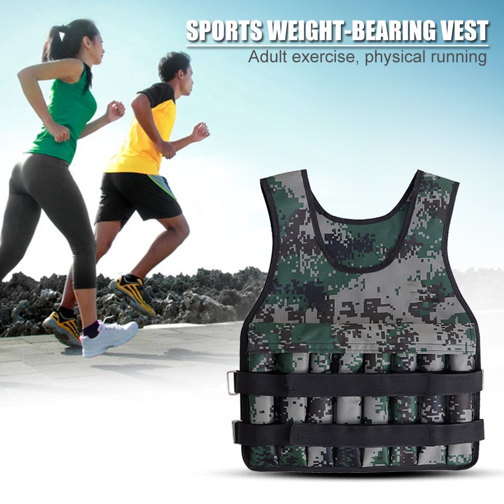 20kg Loading Weighted Vest Adjustable Weight Boxing Training Exercise Waistcoat Durable Invisible Sand for Running