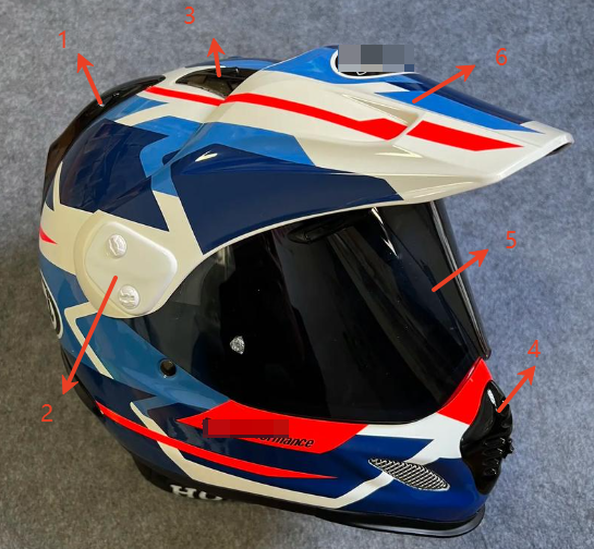 Motorcycle Helmet Air Vent Air Vent Cover Front Vents Street For Arai TC3 helmet Tour Cross3