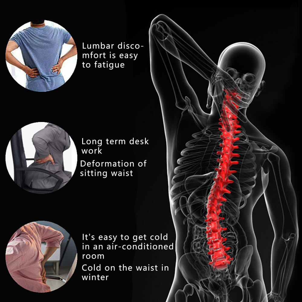 Appareil de massage lombaire, équipement d'étirement du dos, soulagement de la douleur sciatique, Support de Relaxation de la colonne vertébrale, outils de Fitness, régulation à 3 vitesses