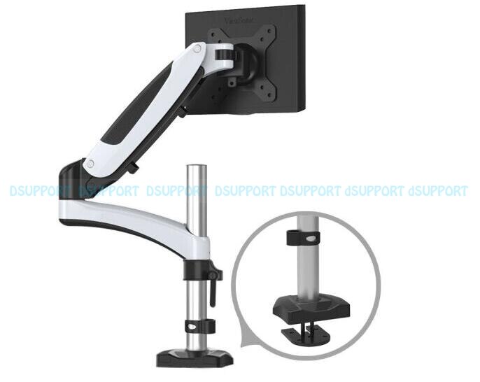 Support d'œillet de plein mouvement de ressort à gaz d'alliage d'aluminium 15 "-27" bras Flexible de support de moniteur LED d'affichage à cristaux liquides chargement de bâti de TV 0-8kgs