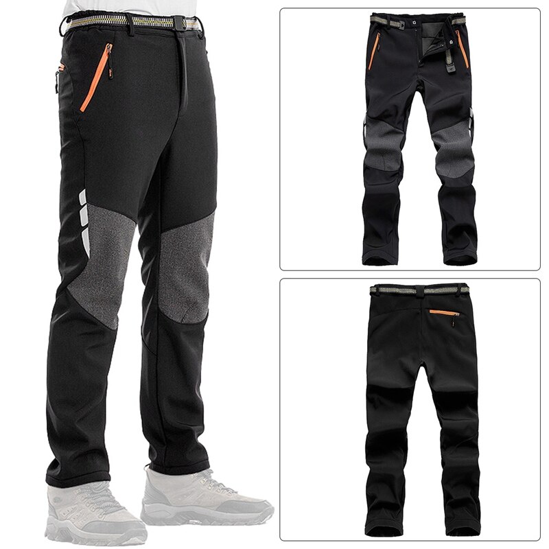 Pantalones de pesca para hombre, ropa para deportes al aire libre, otoño e invierno, además de terciopelo grueso, cálidos y resistentes al viento, para montañismo