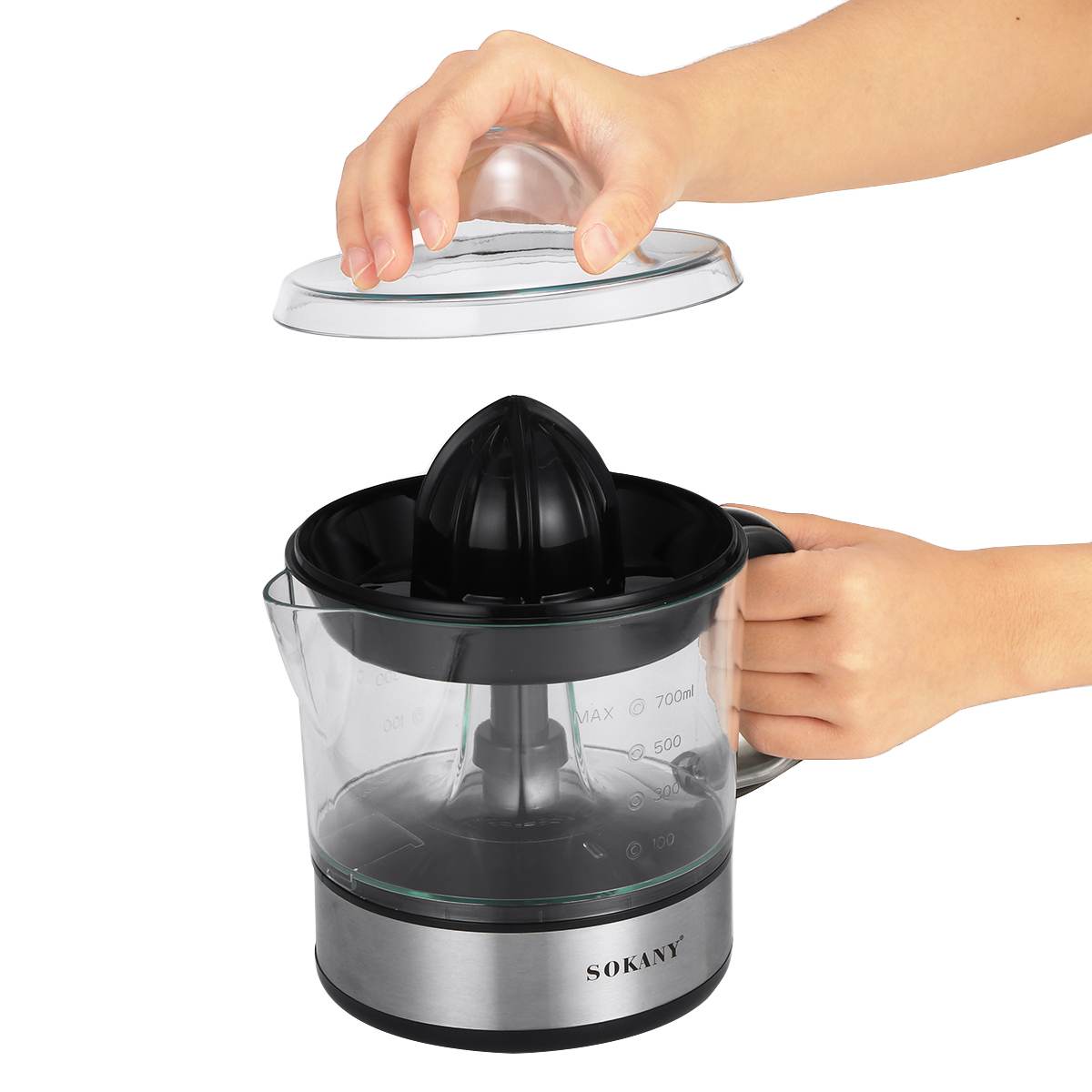 Exprimidor eléctrico para el hogar, exprimidor eléctrico de frutas limón y naranja, 700ml
