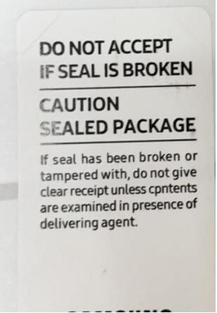 100 pçs/lote 5.2X3.0 3.5X4.7 CM Etiqueta Selo Adesivo Para Sam LG Telefone S20 S21 S22 Nota 20 tira da selagem da caixa do Pacote Navio Livre
