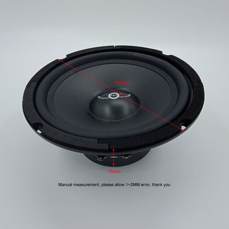 2 st/parti 6/ 6.5 tum högtalare 300w max 8 ohm svart gummikant pp-kon bil hifi-ljud mellanregisterhögtalare ktv