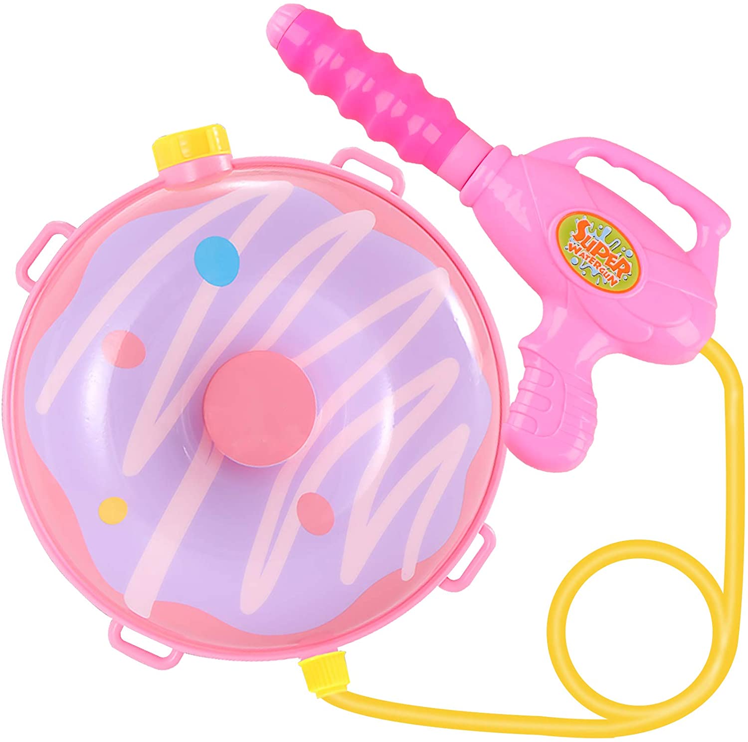 Waterpistool Rugzak Water Blaster Voor Kids -Water Shooter Met Tank Lady Bug Speelgoed Voor Kids-Zomer Outdoor speelgoed F: Purple Yam Donut