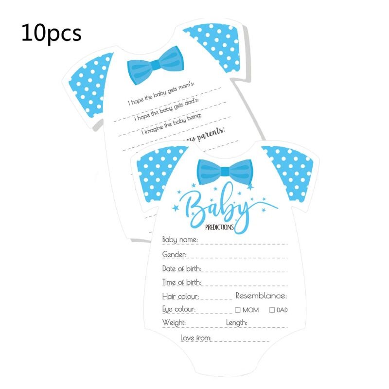 10 Pack Advies En Voorspelling Kaarten Voor Baby Shower Game Ouder Bericht Advies Boek Fun Geslacht Neutrale Douche Party: 57-Blue