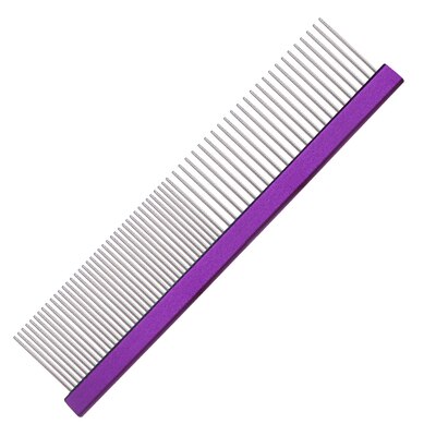 20 x 4.5cm rustfri stål kamme til hunde farvet frisør kæledyr pleje kam: Lilla