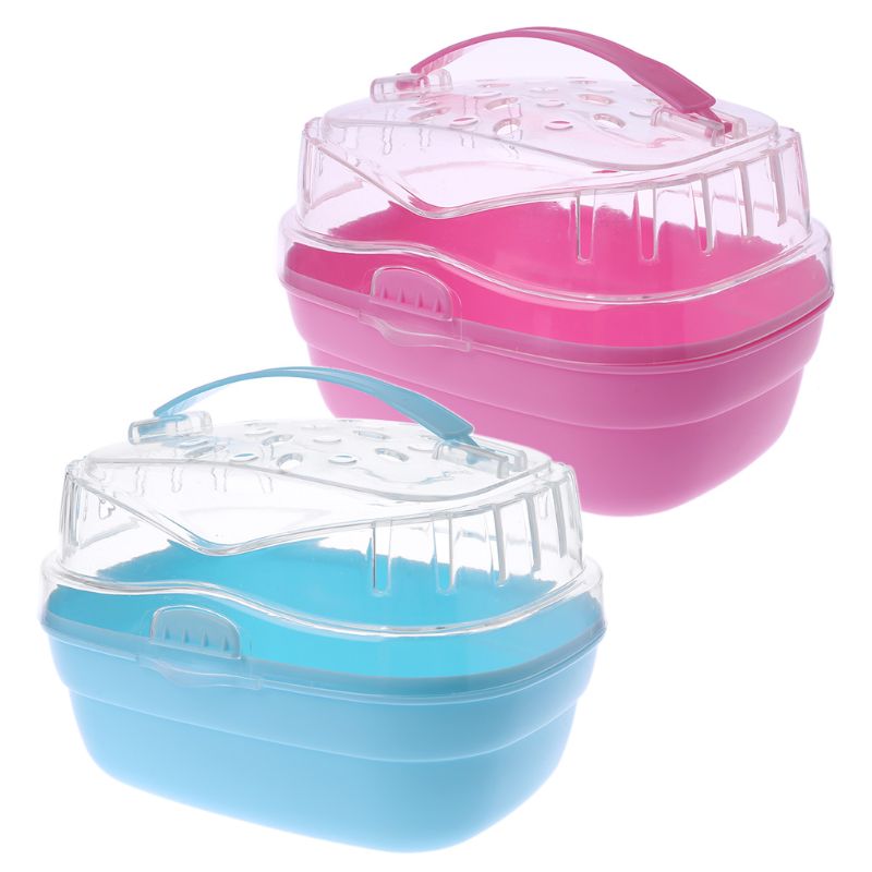 Portátil jaula para Hamster, Transportín de exterior para mascotas ANIMAL PEQUEÑO Guinea cerdo ir caja