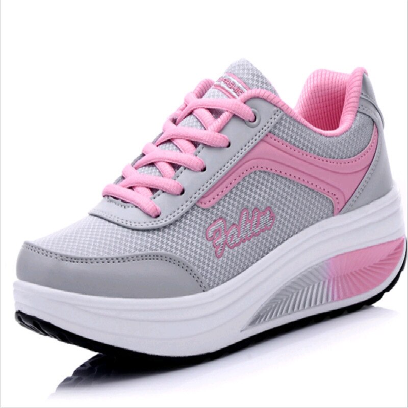 Tennis Feminino-Chaussures de Tennis pour femmes, baskets pour gymnastique augmentant la taille et la stabilité, stabilité et Fitness, collection: Gris / 8